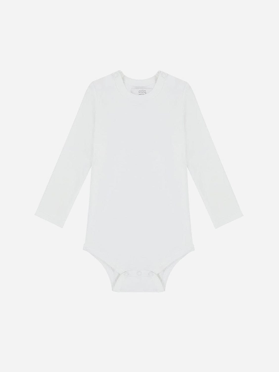 Pop My Way Organic Cotton Long Sleeved Bodysuit | White White / 6-12 months