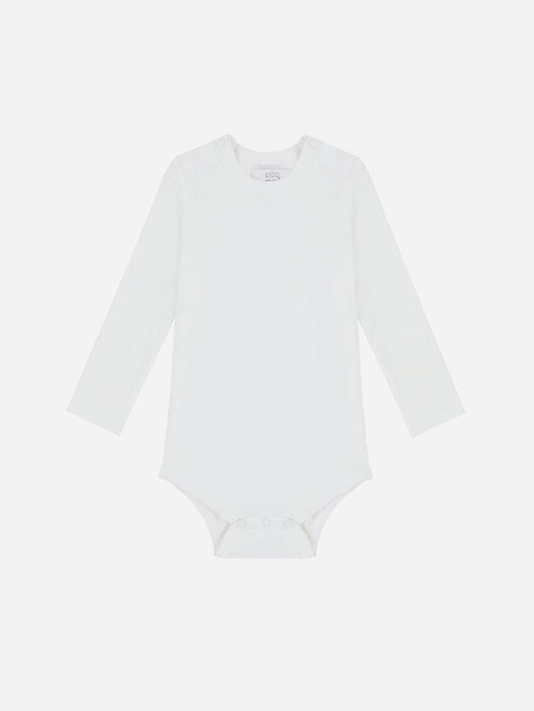 Pop My Way Organic Cotton Long Sleeved Bodysuit | White White / 6-12 months