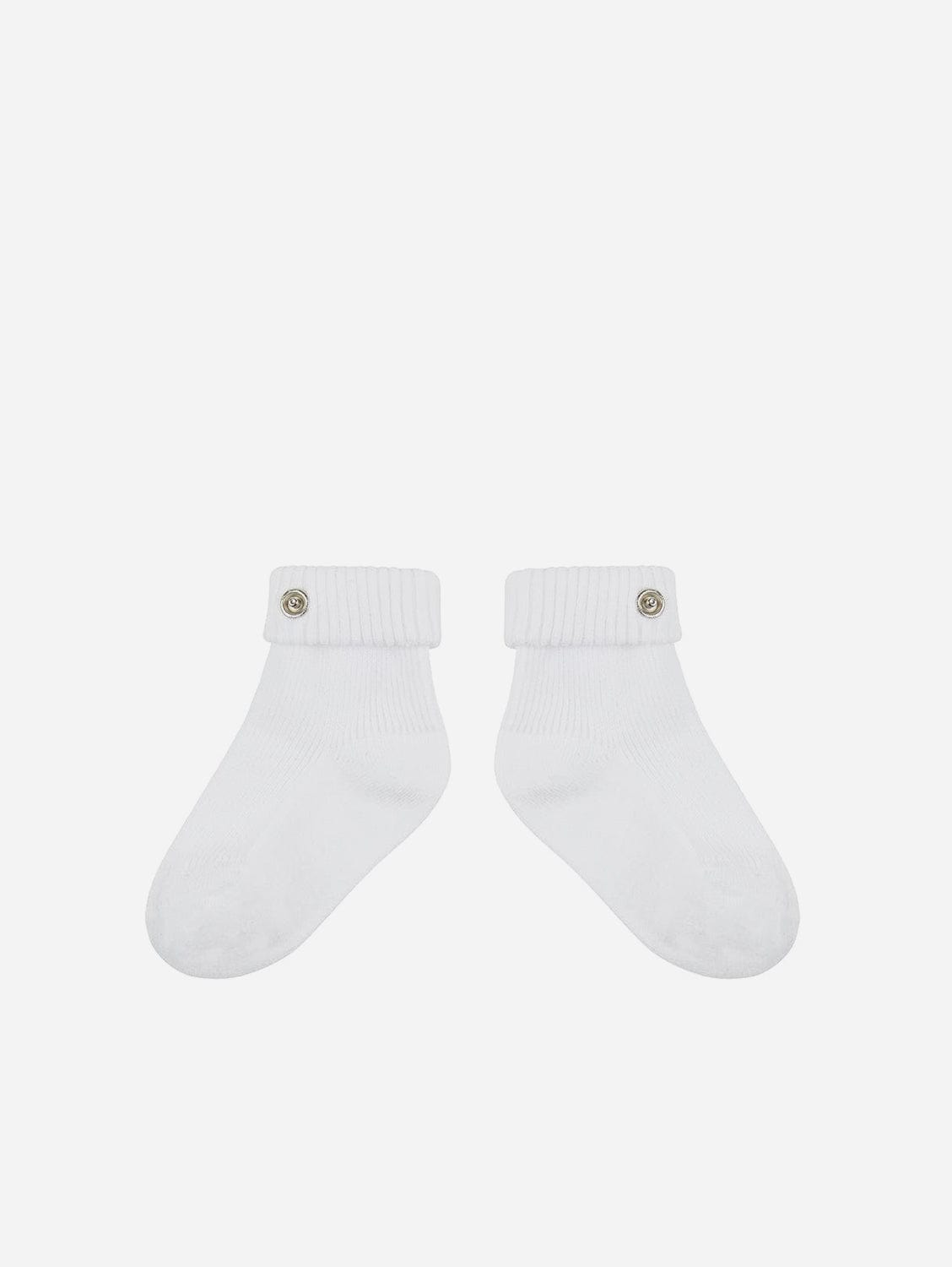 Pop My Way Organic Cotton Socks | White White / 6-18 months
