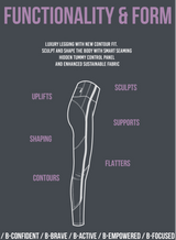 Immaculate Vegan - Reflexone B-Confident Recycled Material Legging | Crocus Petal
