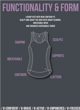 Immaculate Vegan - Reflexone B-Confident Recycled Material Sports Vest | Misty Jade
