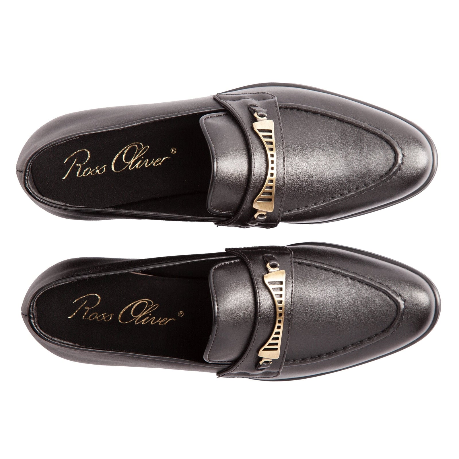 Ross Oliver - Bridge-Bit Cactus Leather Vegan Loafer | Black Ross Oliver - Bridge-Bit Cactus Leather Vegan Loafer | Black