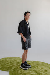 SENTIENT Liberty Desserto® Cactus Leather Vegan Shorts | Black