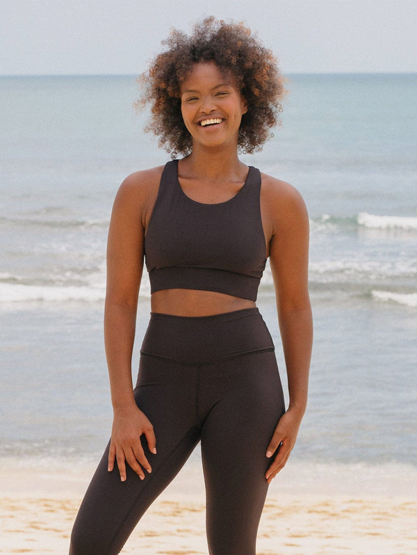 SEPTEMBER Isa Recycled Nylon Sports Bra | Black 2XL / Black