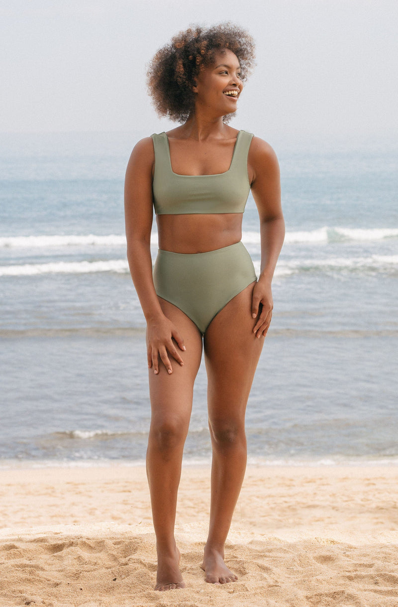 SEPTEMBER Eden ECONYL® Bikini Top | Army Green