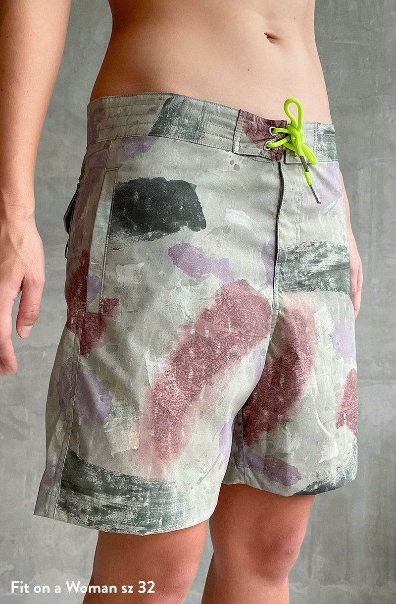 SEPTEMBER Unisex Greenough Sea Foam Camo Boardshorts