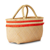 Immaculate Vegan - Stelar Nihi Handwoven Bamboo Vegan Mini Tote Bag | Natural & Coral