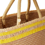 Immaculate Vegan - Stelar Nihi Handwoven Bamboo Vegan Mini Tote Bag | Natural & Yellow