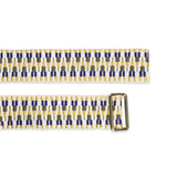 Immaculate Vegan - Stelar Sunda Handwoven Jacquard Vegan Belt | Gold & Indigo