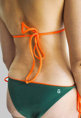 Immaculate Vegan - Sūndar Swim The Sarno ECONYL® Reversible Bikini Top | Multiple Colours 6 / Green/Neon Orange