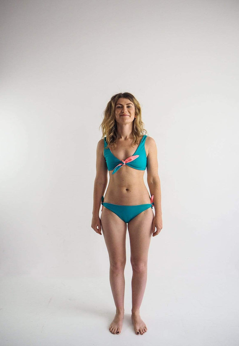 Sūndar Swim The Buriganga ECONYL® Reversible Bikini Top | Multiple Colours 6 / Turquoise/Coral