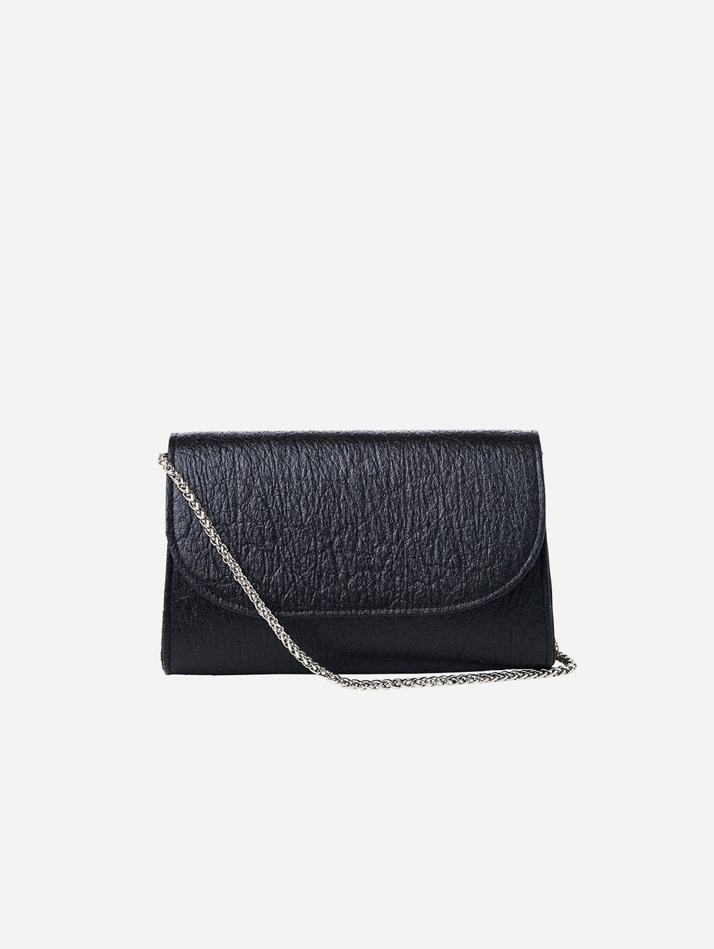 Svala - Didi Pinatex® Vegan Leather Mini Clutch | Metallic Black