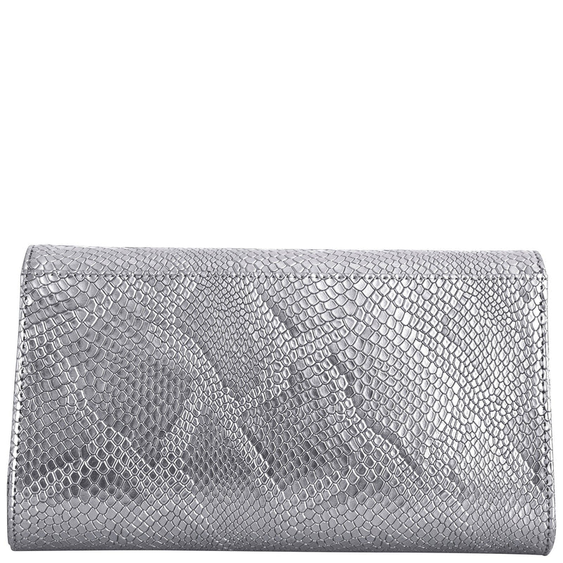 Svala Didi Vegan Leather Clutch | Silver