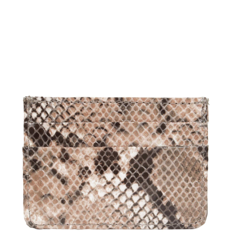 Mia Vegan Leather Card Case | Beige