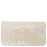 Sara Vegan Leather Chain Wallet Purse | Cream