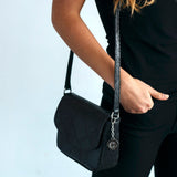 Svala Tashi Vegan Leather Crossbody Bag | Black