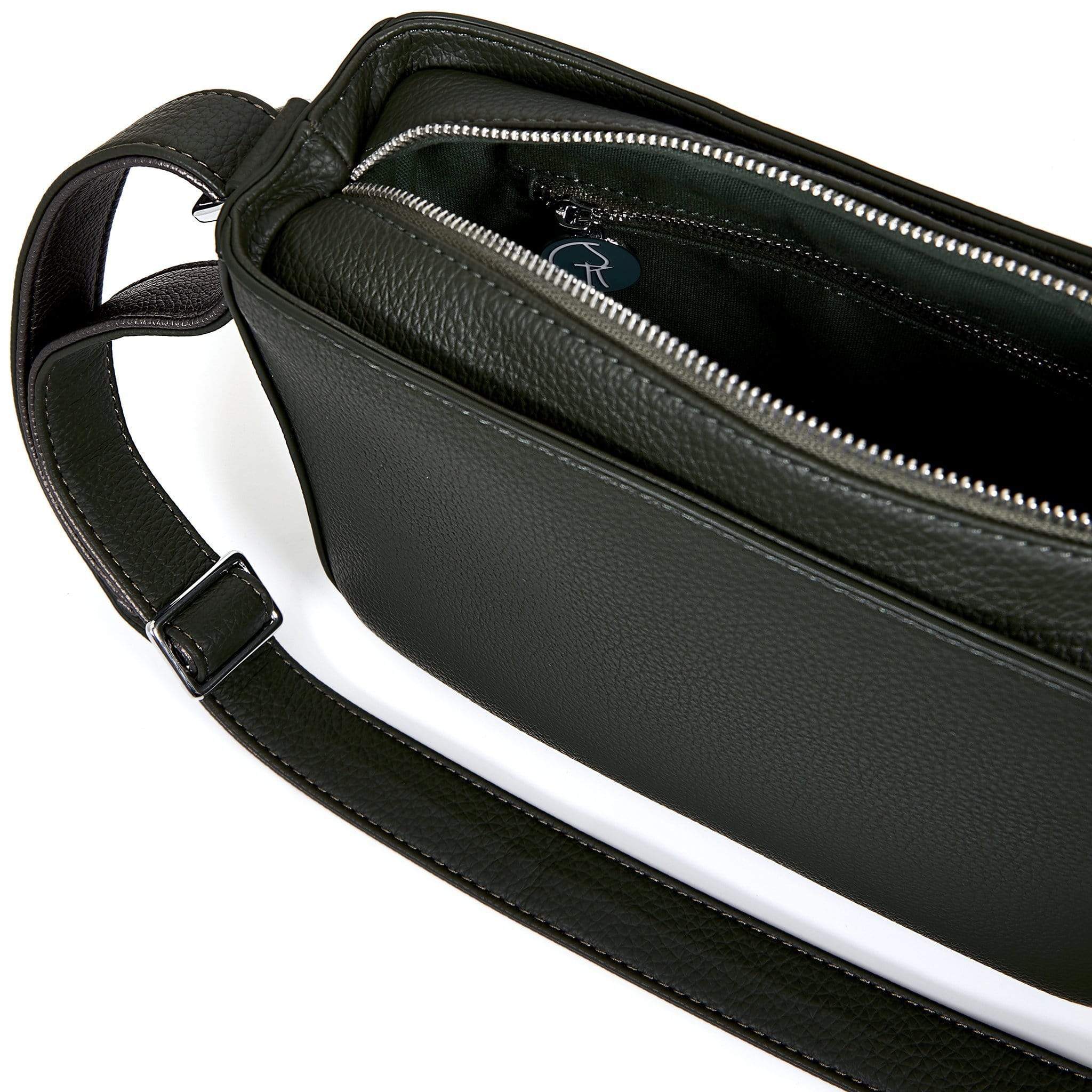 The Morphbag by GSK 3 Vegan Leather Bags in 1 | Black Forest Green & Metallic Mushroom