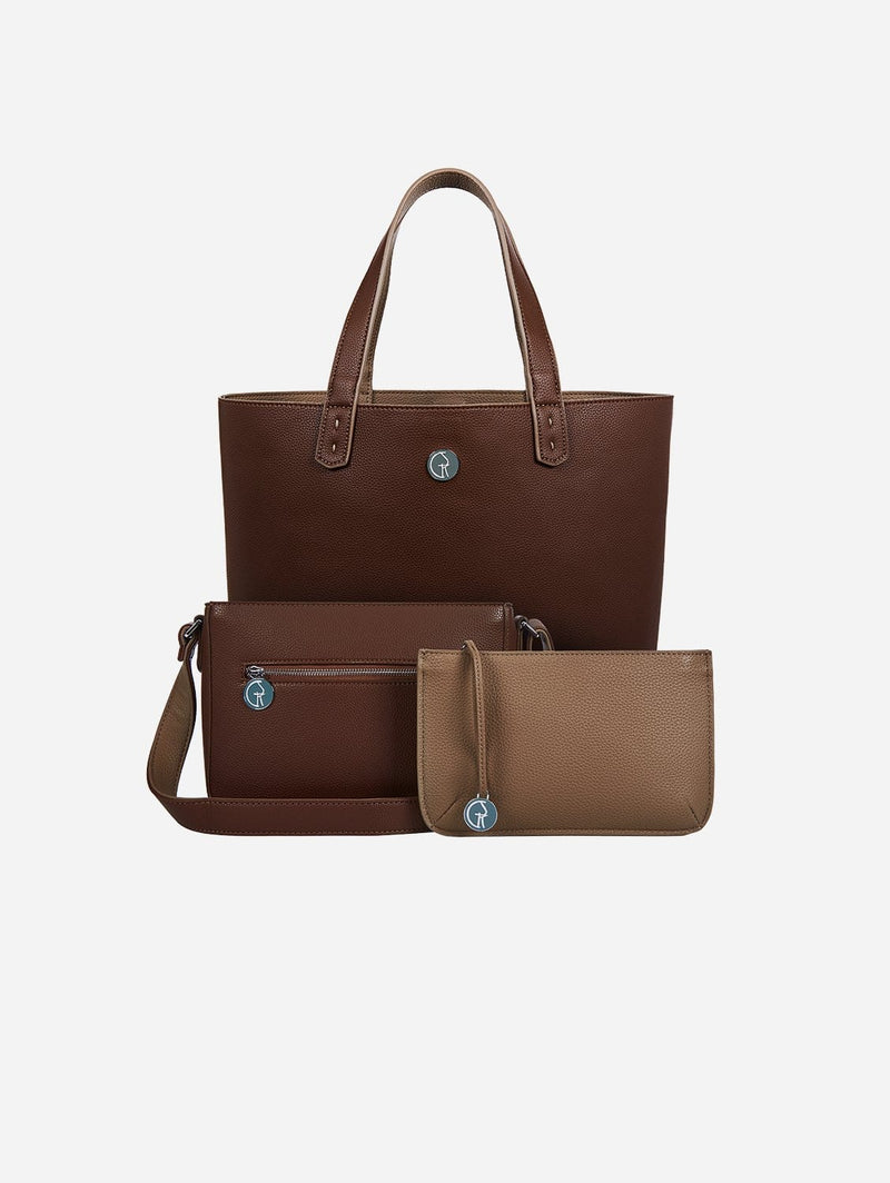 The Morphbag by GSK 3 Vegan Leather Bags in 1 | Chocolate & Pralines