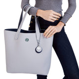 Immaculate Vegan - The Morphbag by GSK Reversible Vegan Leather Tote | Blue & Grey