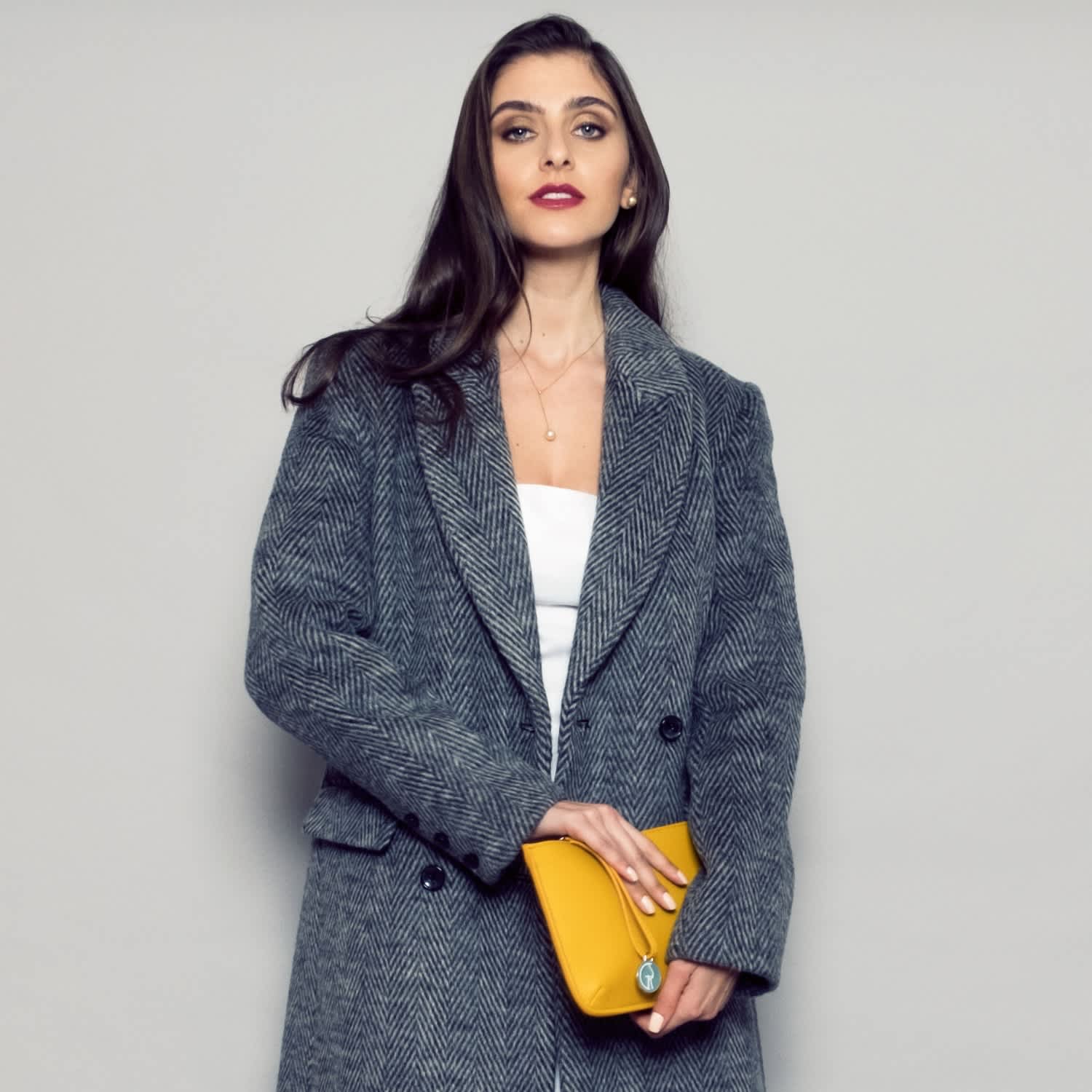 The Morphbag by GSK Vegan Leather Multi-Function Clutch In Mustard