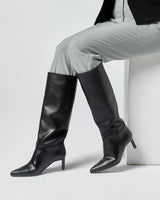 Immaculate Vegan - Urbanima Disco Vegan Leather Knee High Boots | Black