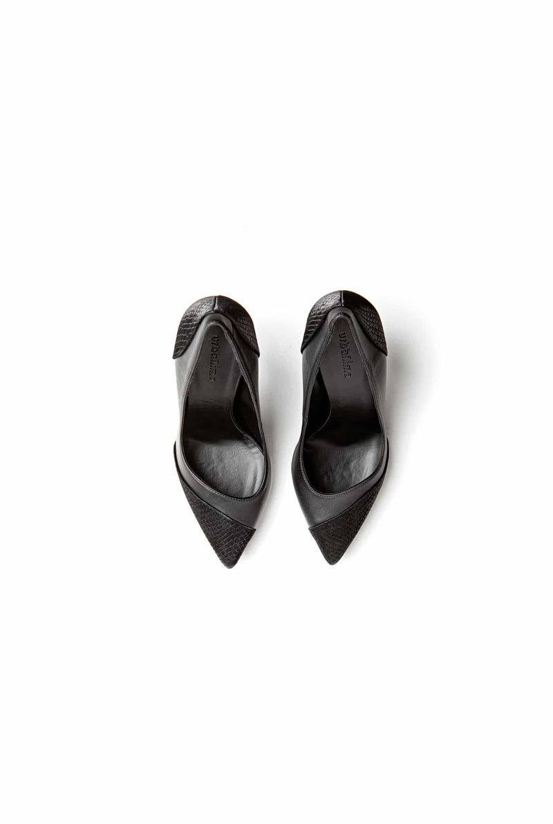 Urbanima Opera Vegan Leather Stilettos | Black