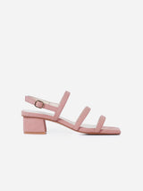 Immaculate Vegan - Urbanima Glorieta Vegan Heeled Sandals | Pink UK4 / EU37 / US6