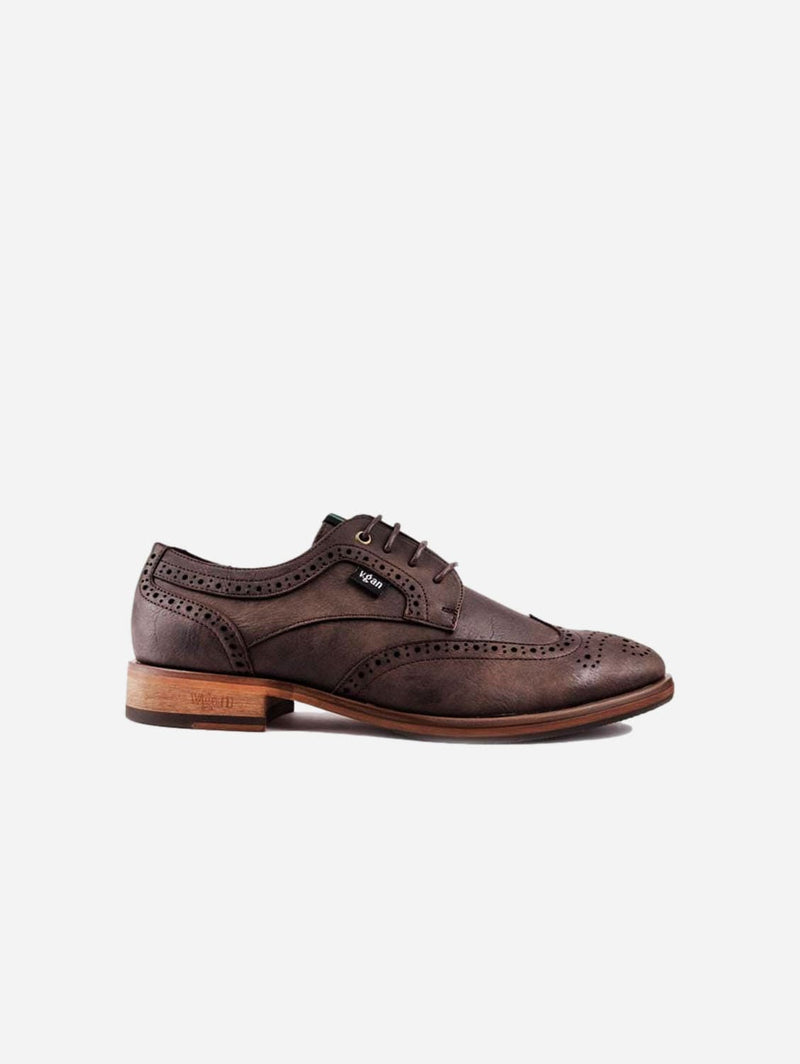 V.GAN Barley Men's Vegan Leather Brogue Shoes | Brown 7
