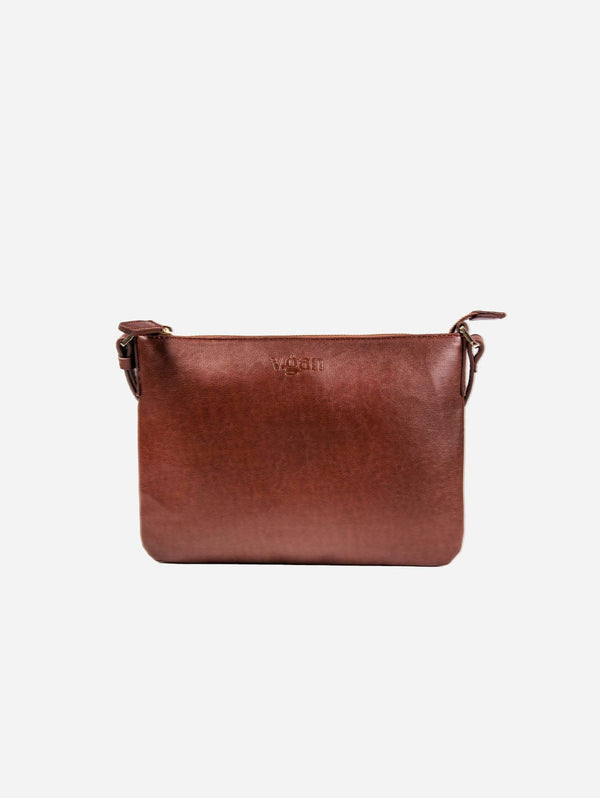 V.GAN Vegan Leather Crossbody Handbag | Chestnut One Size