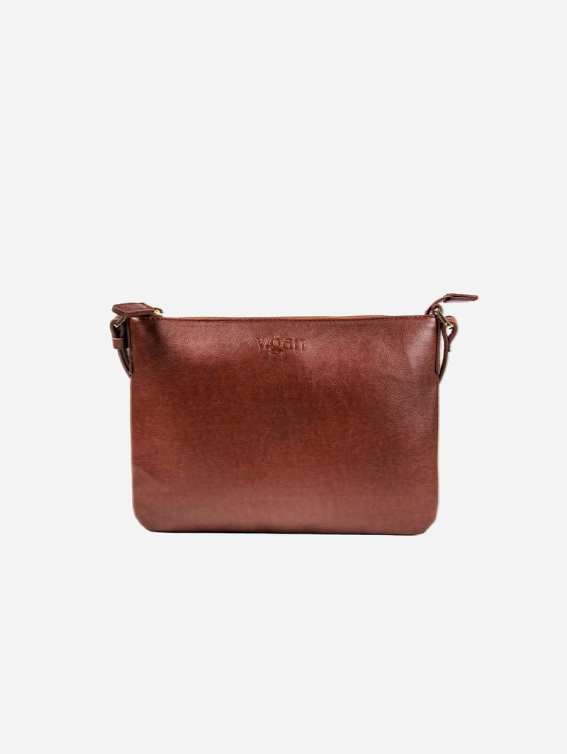 V.GAN Vegan Leather Crossbody Handbag | Chestnut One Size