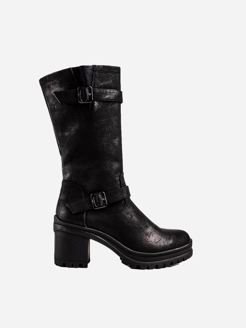 V.GAN Chaga Women's Vegan Leather Biker Boots | Black UK3 / EU36 / US5