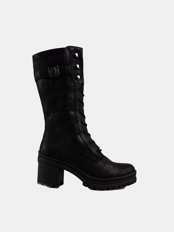 V.GAN Oolong Women's Vegan Leather Mid Calf Boots | Black UK3 / EU36 / US5