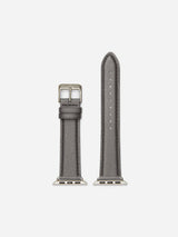 Immaculate Vegan - Votch Apple Compatible Apple Leather Vegan Watch Strap | Dark Grey & Silver 38/40mm