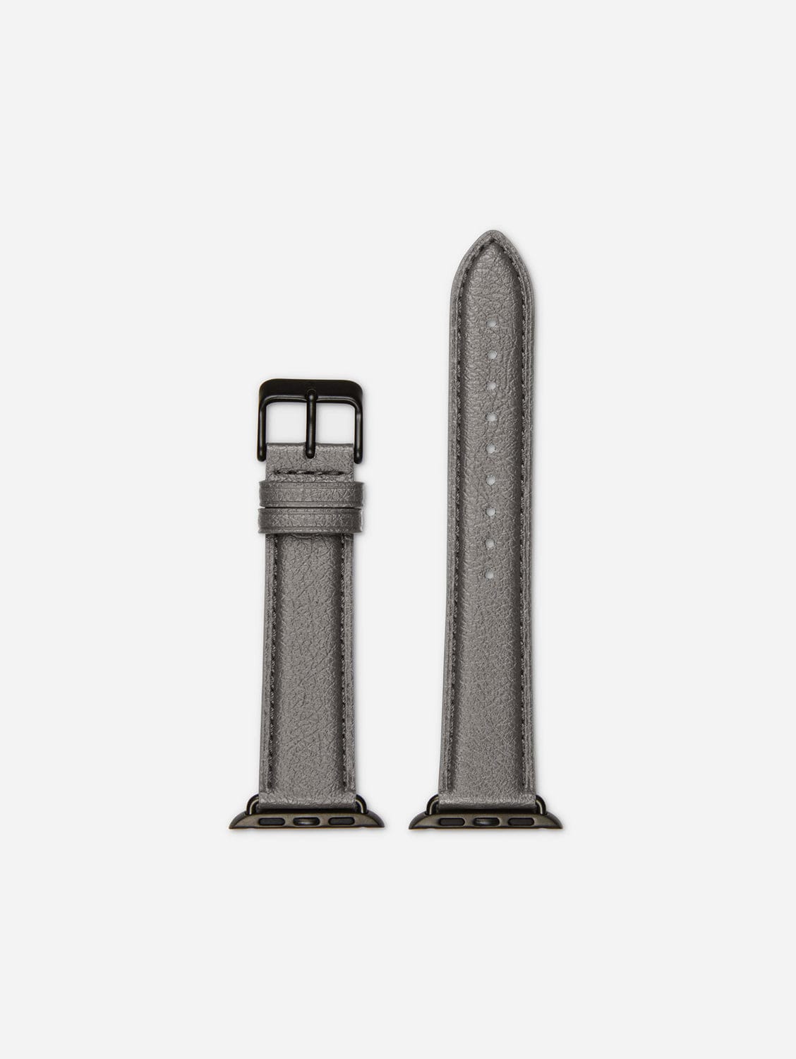 Votch Apple Compatible Apple Leather Vegan Watch Strap | Dark Grey & Space Grey 38/40mm