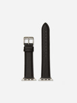 Immaculate Vegan - Votch Apple Compatible Apple Leather Vegan Watch Strap | Black & Silver