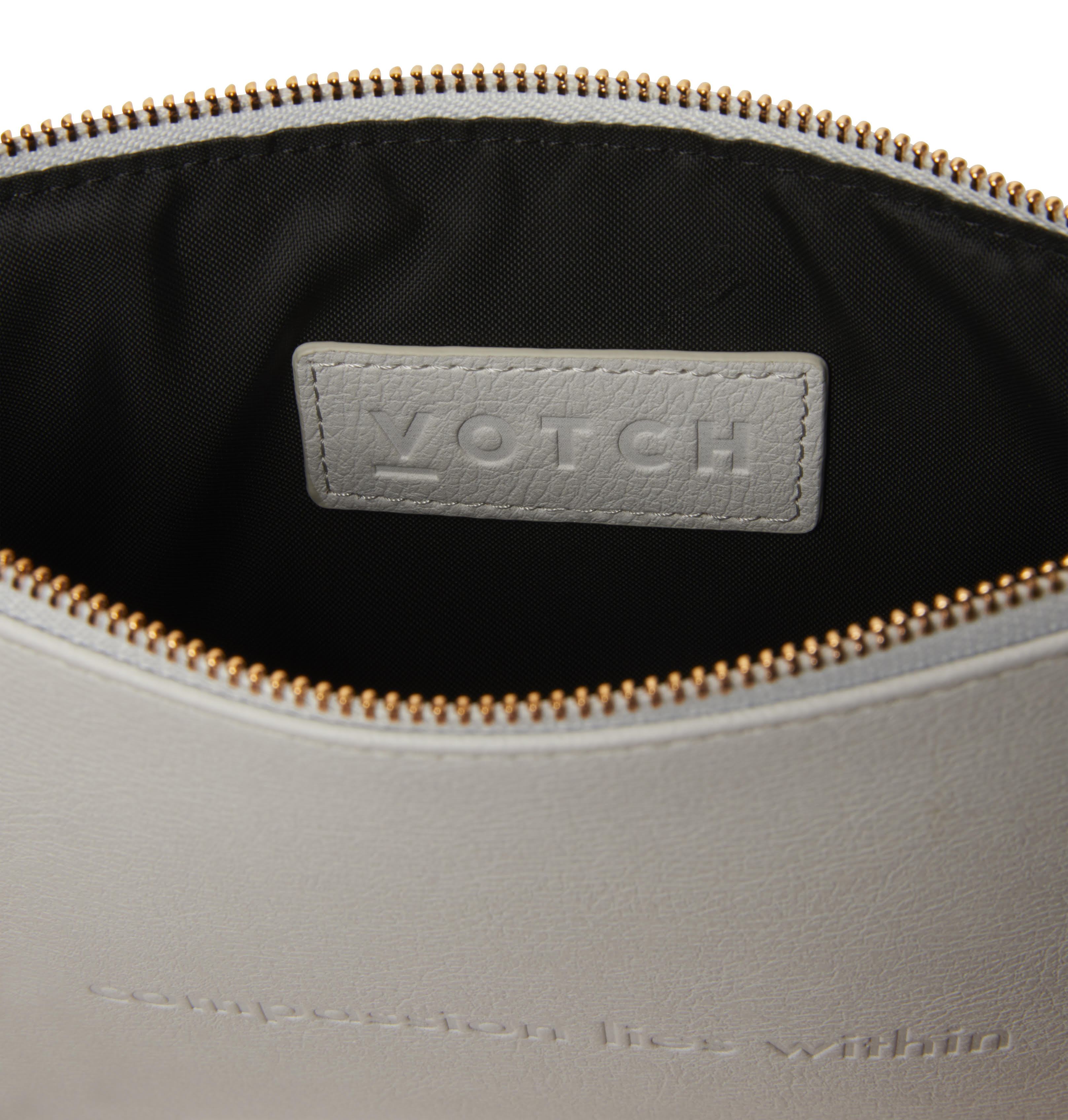 Votch Classic Essentials Apple Leather Vegan Pouch | Light Grey