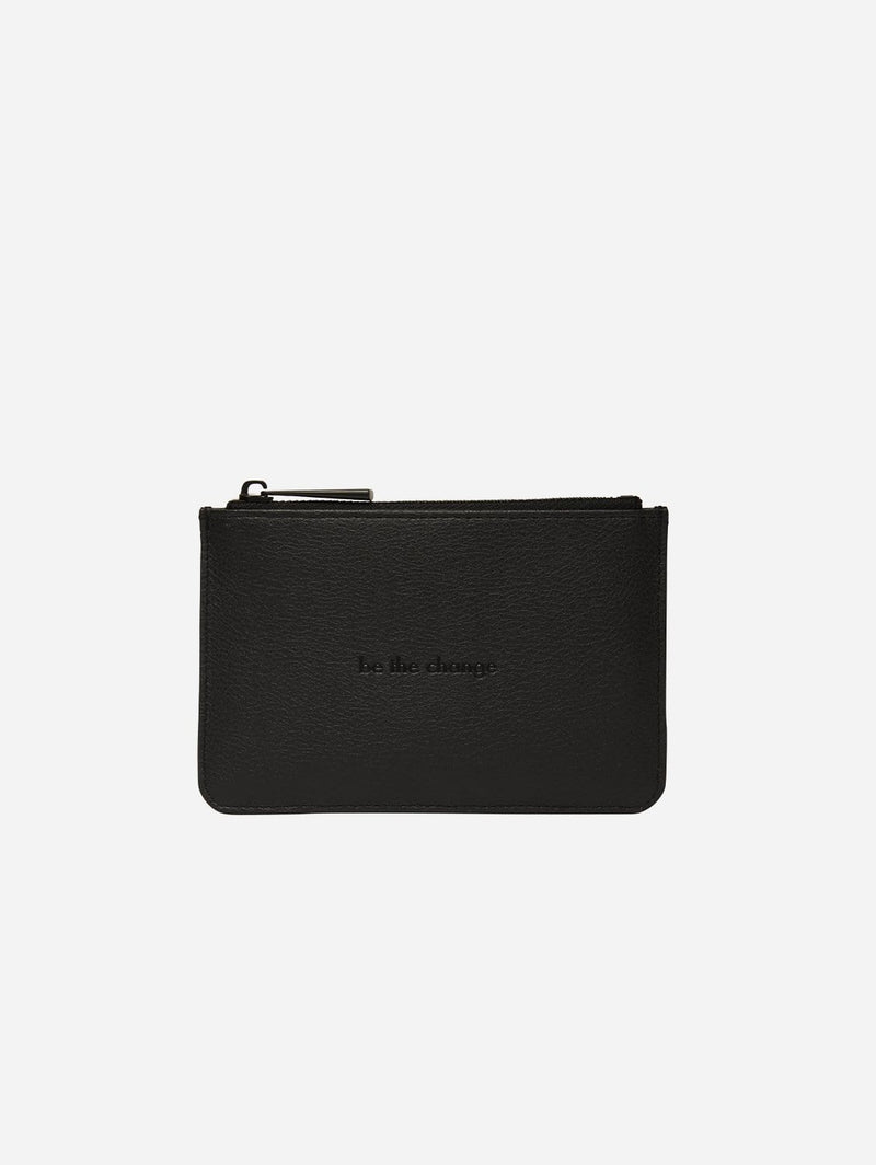 Classic Essentials Apple Leather Vegan Card Pouch | Black – Immaculate ...