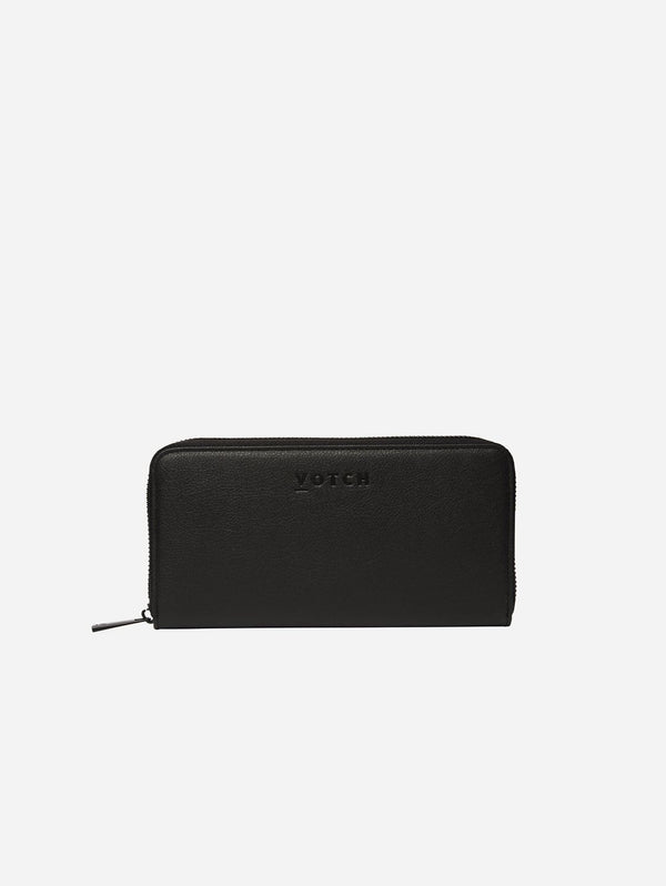 Sustainable Vegan Crossbody Bag in Apple Leather Black, eco-friendly. -  Slow Nature®