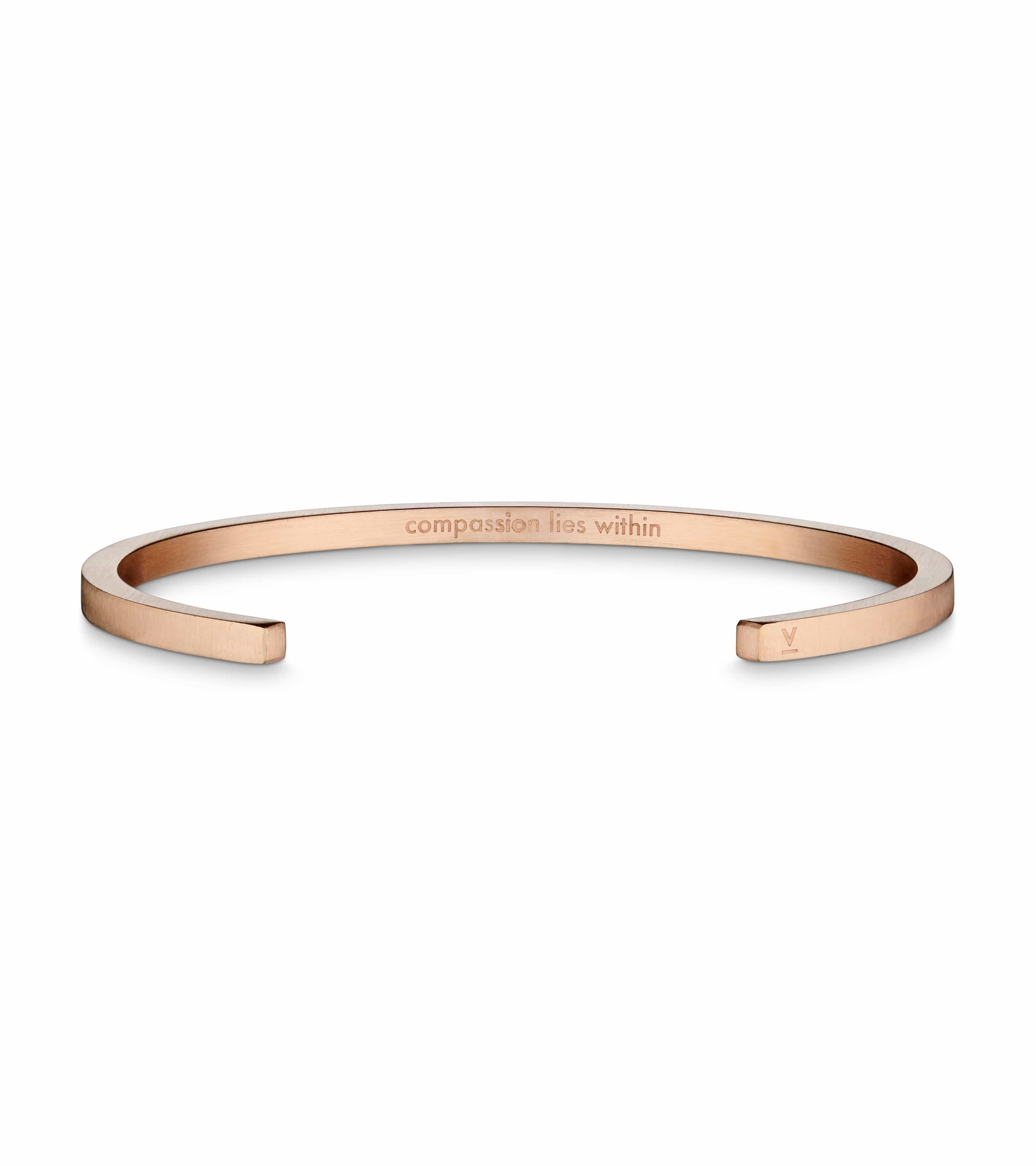 Votch Ilse Collection 316L Stainless Steel Rose Gold Bangle