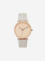 Votch Lyka Rose Gold & Taupe Dial Watch | Cloudy Grey Vegan Leather Strap