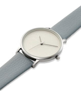 Immaculate Vegan - Votch Lyka Silver & Grey Dial Watch | Ocean Grey Vegan Leather Strap