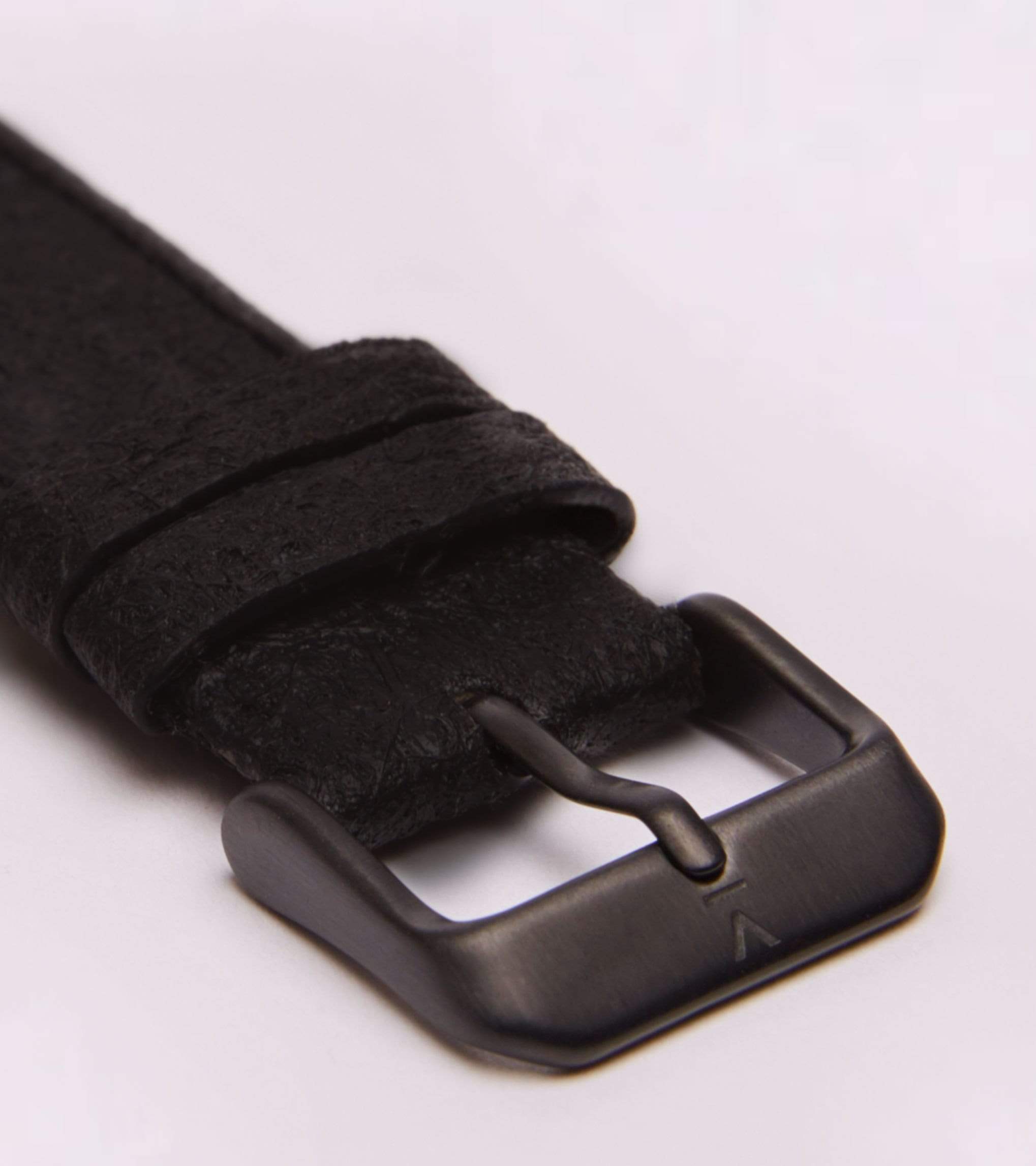 Votch Moment All Black  Dial Watch | Black Piñatex Vegan Leather Strap