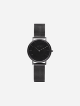 Votch Petite All-Black Dial Watch | Black Mesh Strap