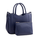 Watson & Wolfe Florence Silicone Vegan Leather Bag | Navy Blue