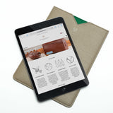 Immaculate Vegan - Watson & Wolfe Tablet & E-Reader Sleeve in Stone Cactus