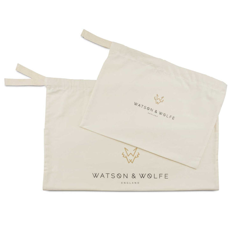 Watson & Wolfe The Wilton Vegan Leather Crossbody Bag | Black & Cobalt Blue