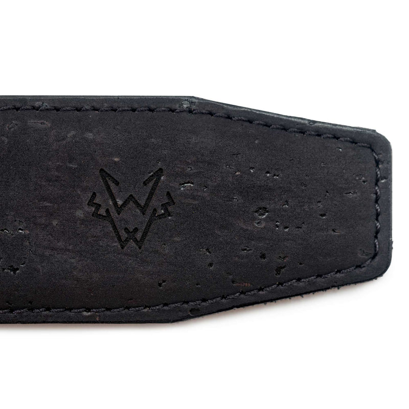 Watson & Wolfe Three-Piece Construction Cork Vegan Belt | Black