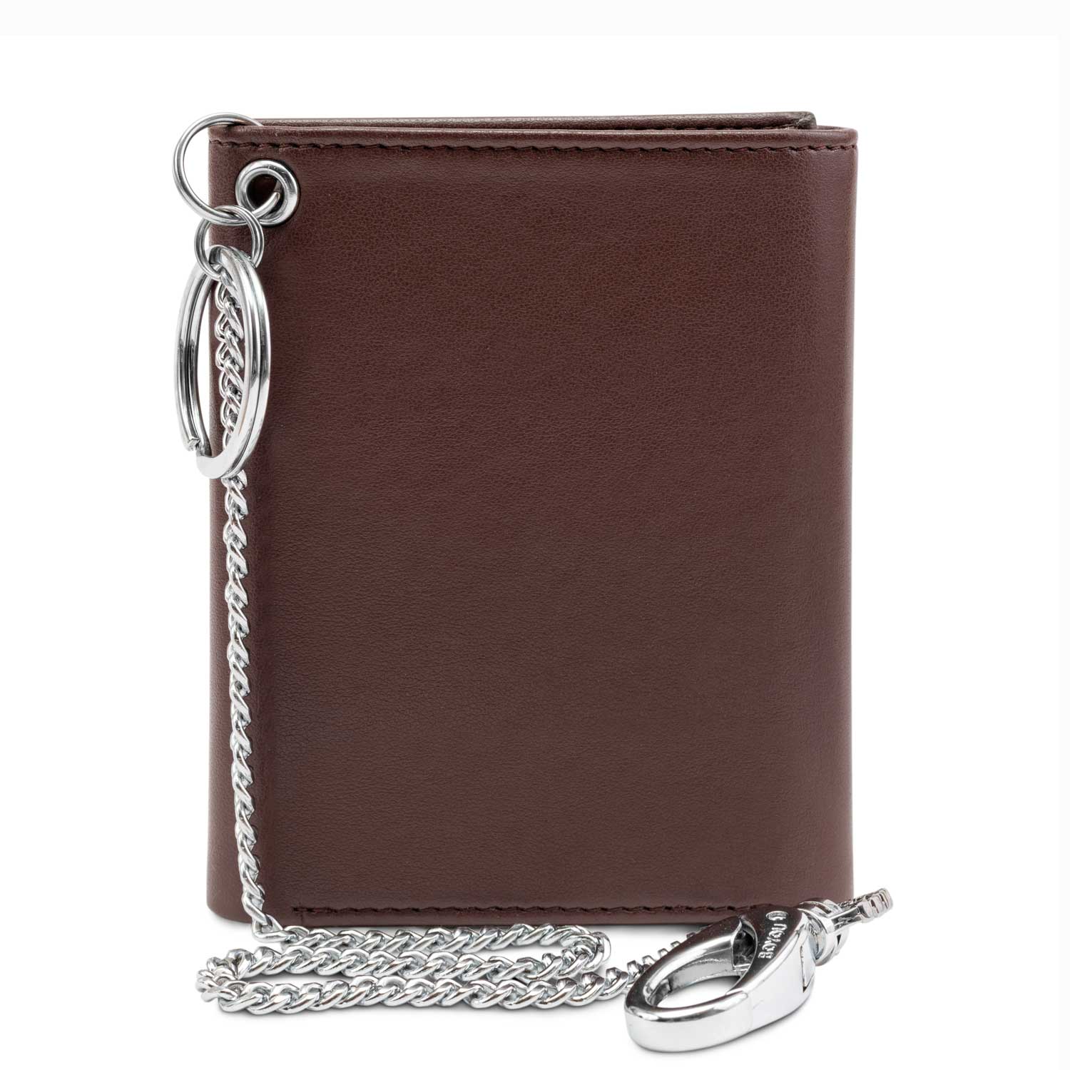 Trifold Vegan Leather RFID Protective Wallet for Key Belt Chain | Ches ...