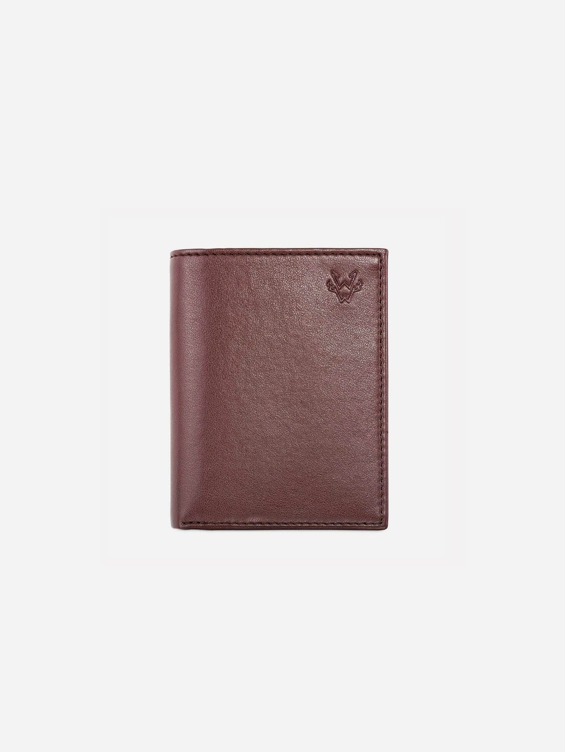 Watson & Wolfe Vegan Leather RFID Protective Card Wallet with Notes Pocket | Chestnut