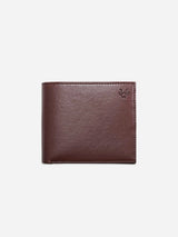 Watson & Wolfe Vegan Leather RFID Protective Coin Wallet | Chestnut Brown & Red